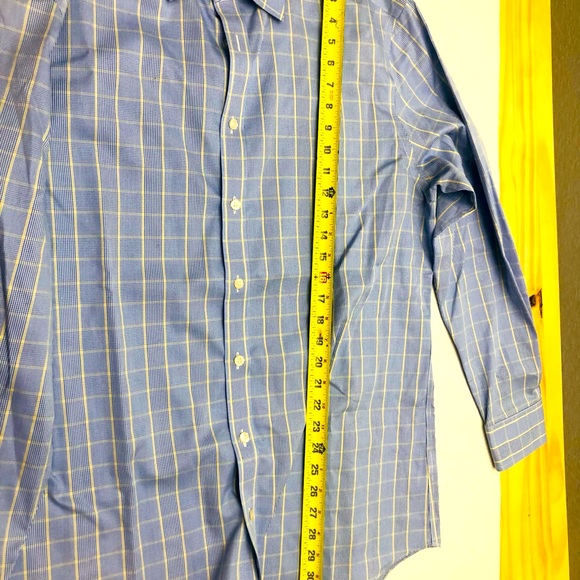 Charles Tyrwhitt  Blue Long Sleeve Shirt SIZE 17.5 44 Men  Button Up - Picture 7 of 10